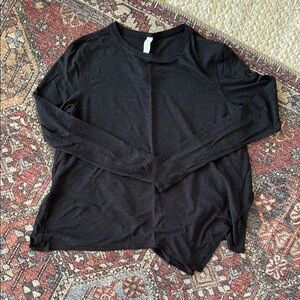 Lululemon Athletica Black Boxy Long Sleeve T-Shirt